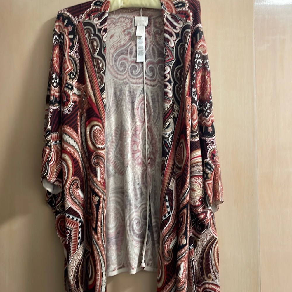 Chicos Paisley Wrap -Rich Colors -One Size